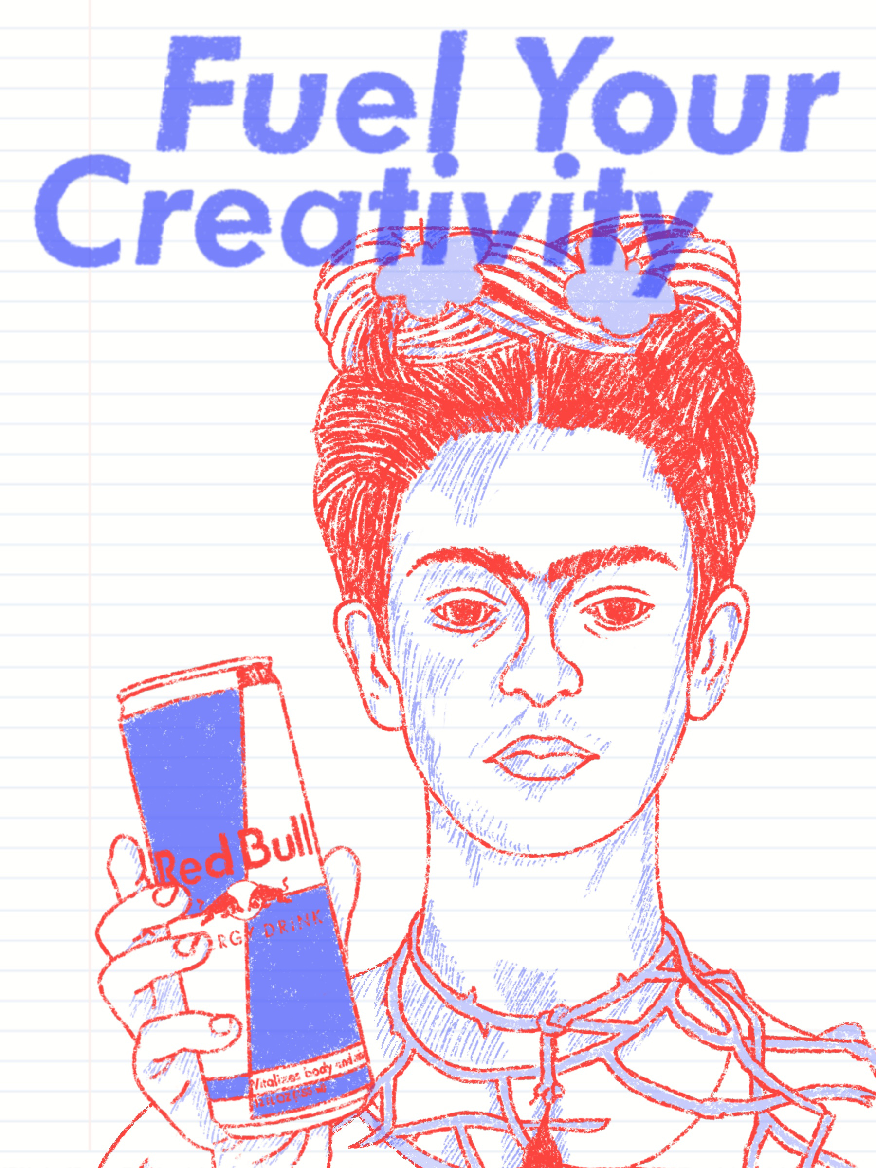 Red Bull ad featuring Frida Kahlo